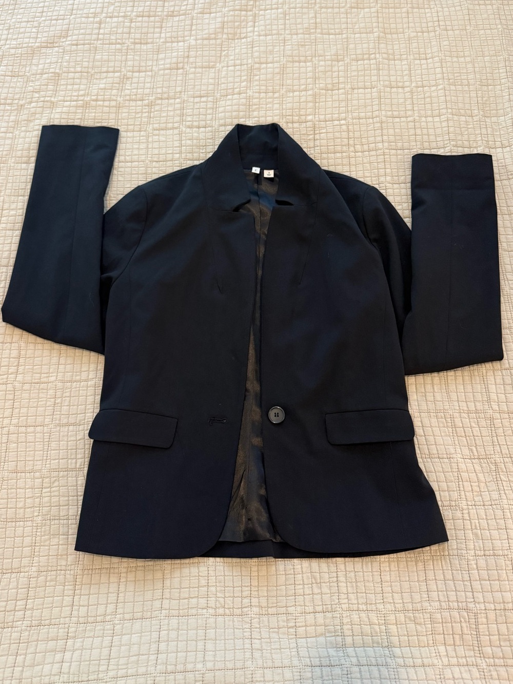 Frenchi Black Single-Button Women's Blazer